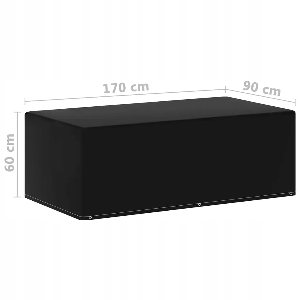 Covers for furniture and grill, 2 pcs, 6 meshes, 170x90 Color black
