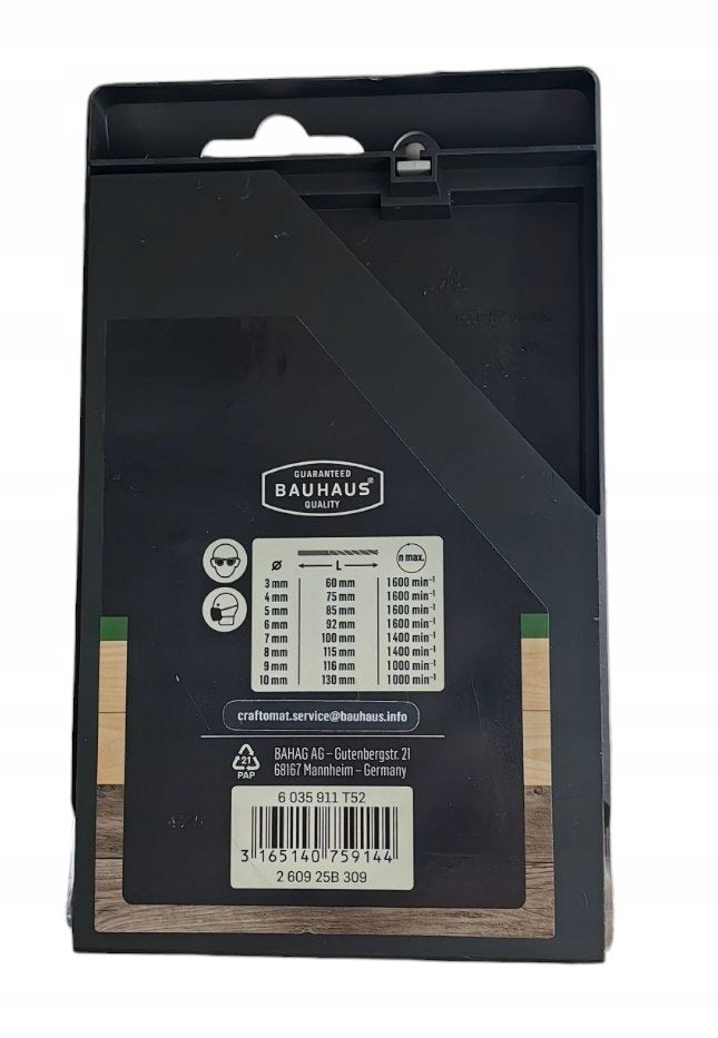 Craftomat Wood drill bit set 3-10 mm 8 pcs. Brand Craftomat