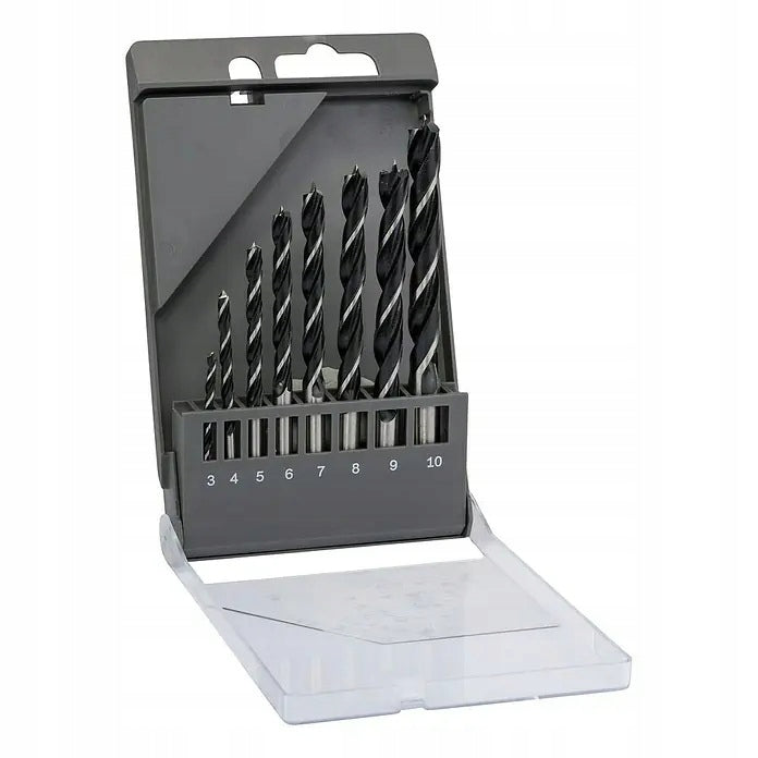 Craftomat Wood drill bit set 3-10 mm 8 pcs.