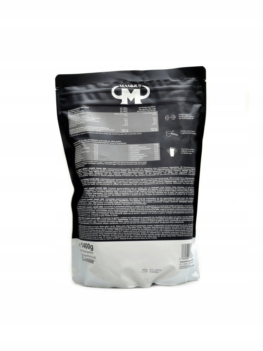Crash weight gainer Mammut nutrition 1400 g vanilka EAN (GTIN) 4251650808720