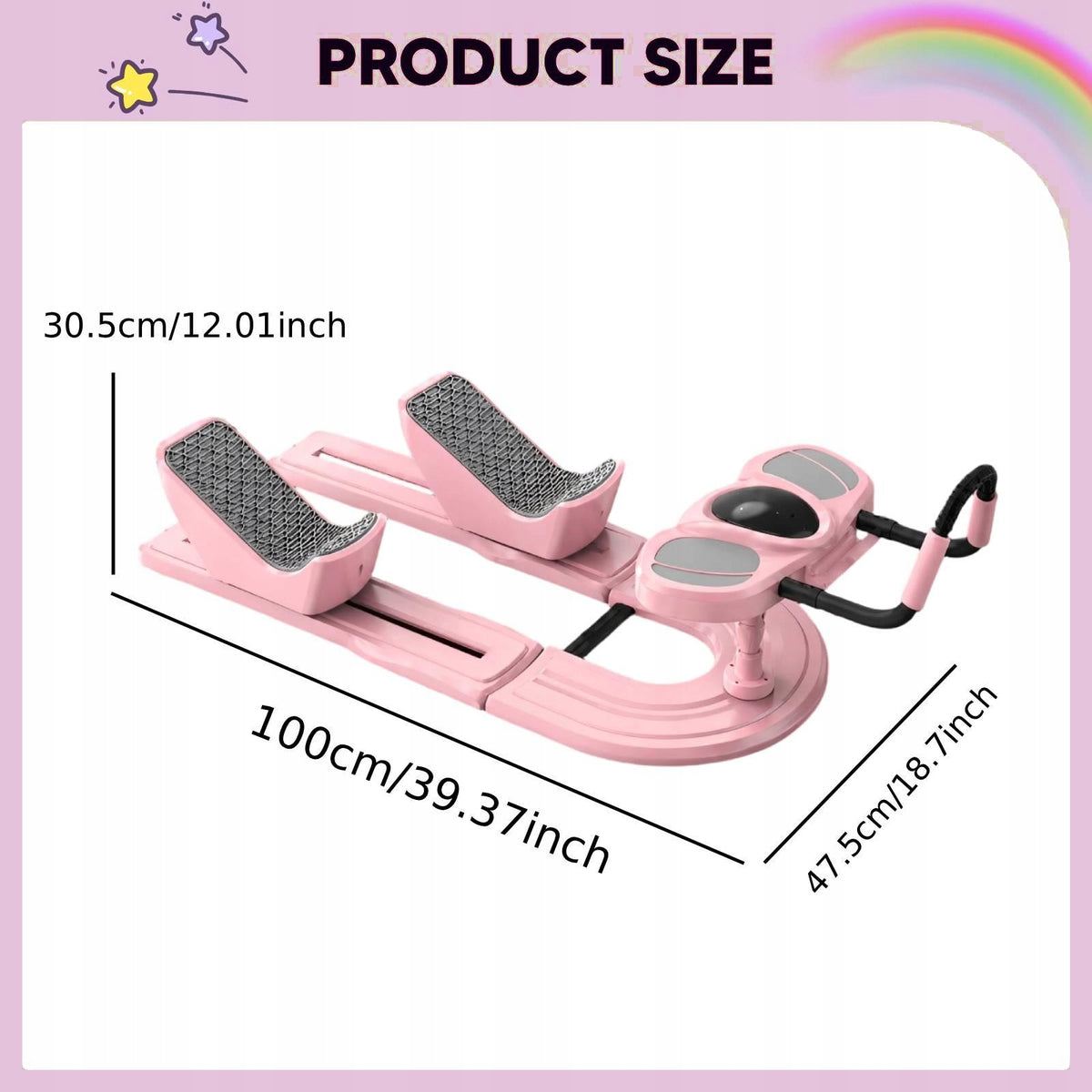 Crawling Exercise Machine Pilates Reformer Space Saving Pink Packaging status original