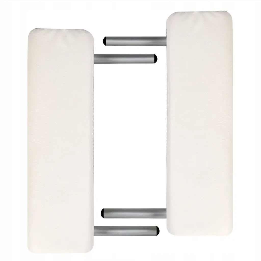 Cream Folding Massage Table 3 Zones With Aluminum Frame Color white