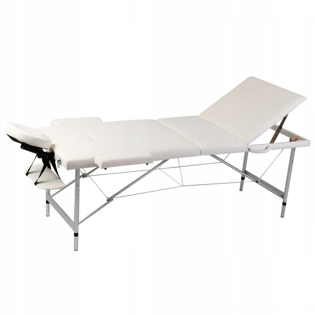 Cream Folding Massage Table 3 Zones With Aluminum Frame Product weight with unit packaging 15.85 kg