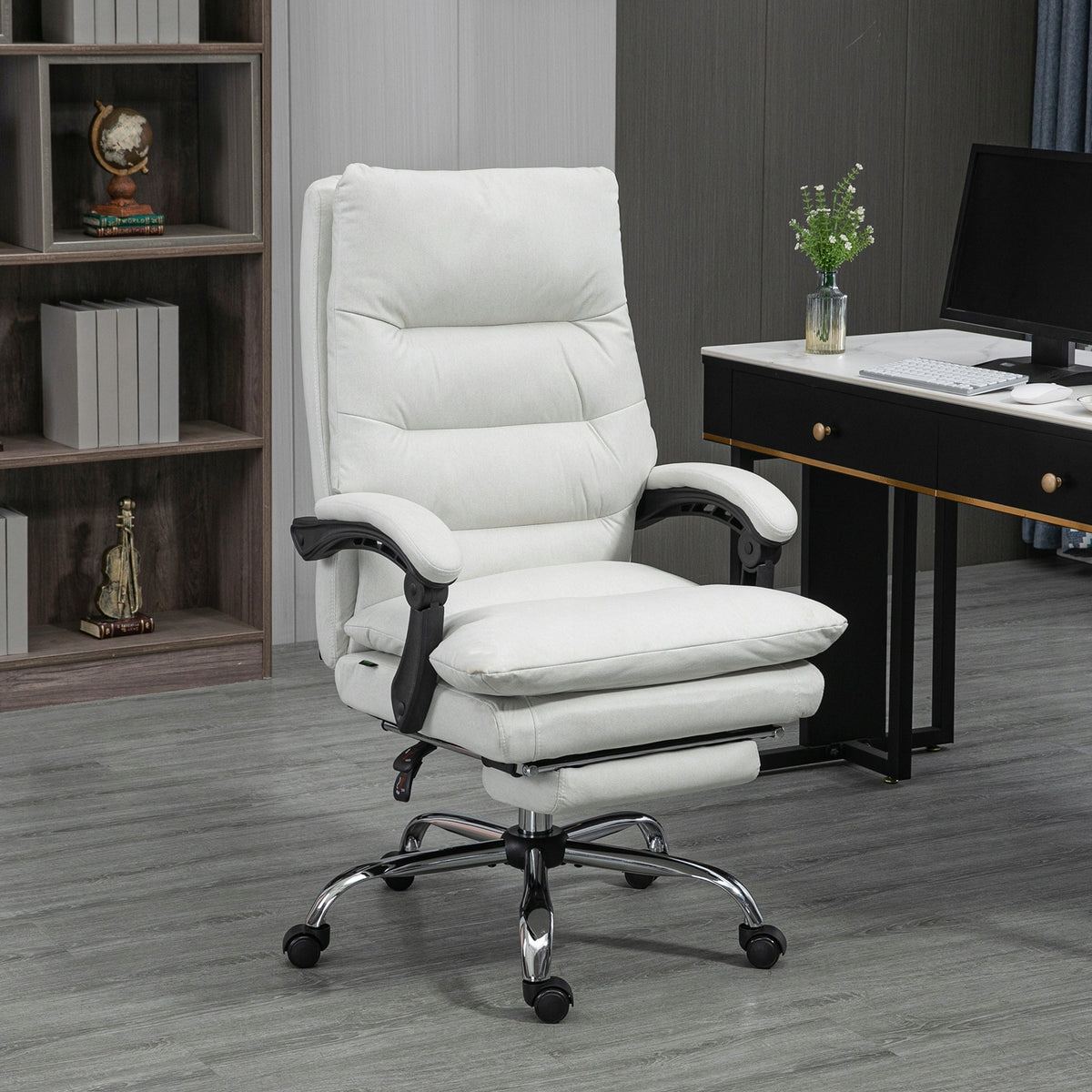Cream massage office chair Vinsetto, heated, adjustable, faux leather Brand Vinsetto