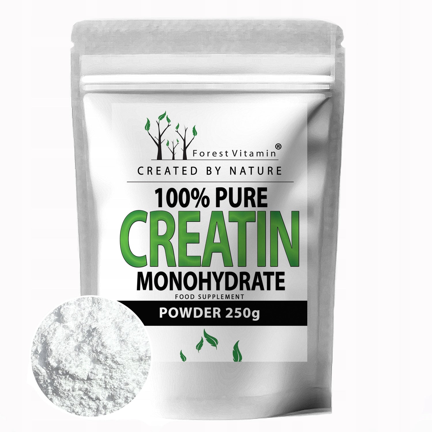 Creatine 250g PURE MONOHYDRATE POWDER WITHOUT ADDITIVES STRENGTH MASS GYM