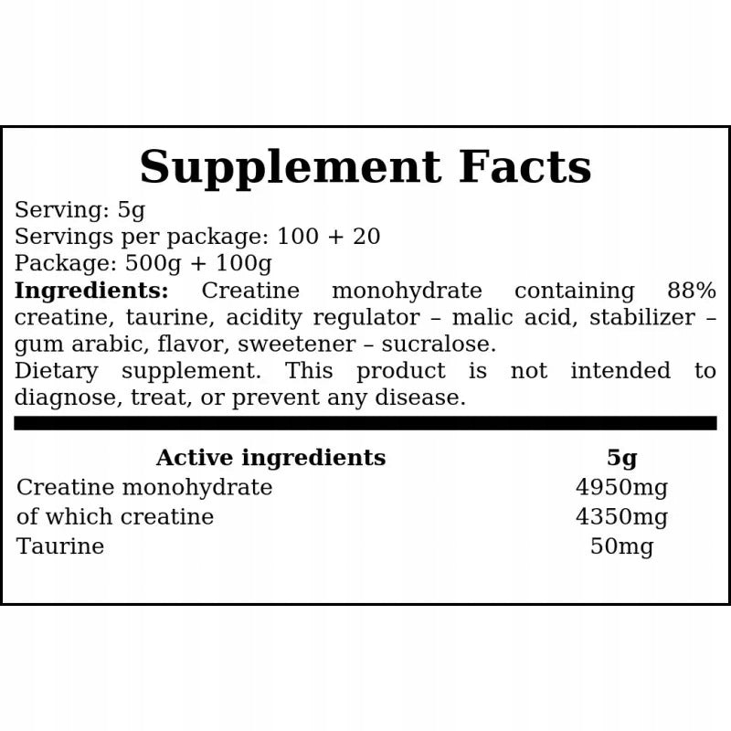 Creatine - 500g - Pineapple Expiration date not specified