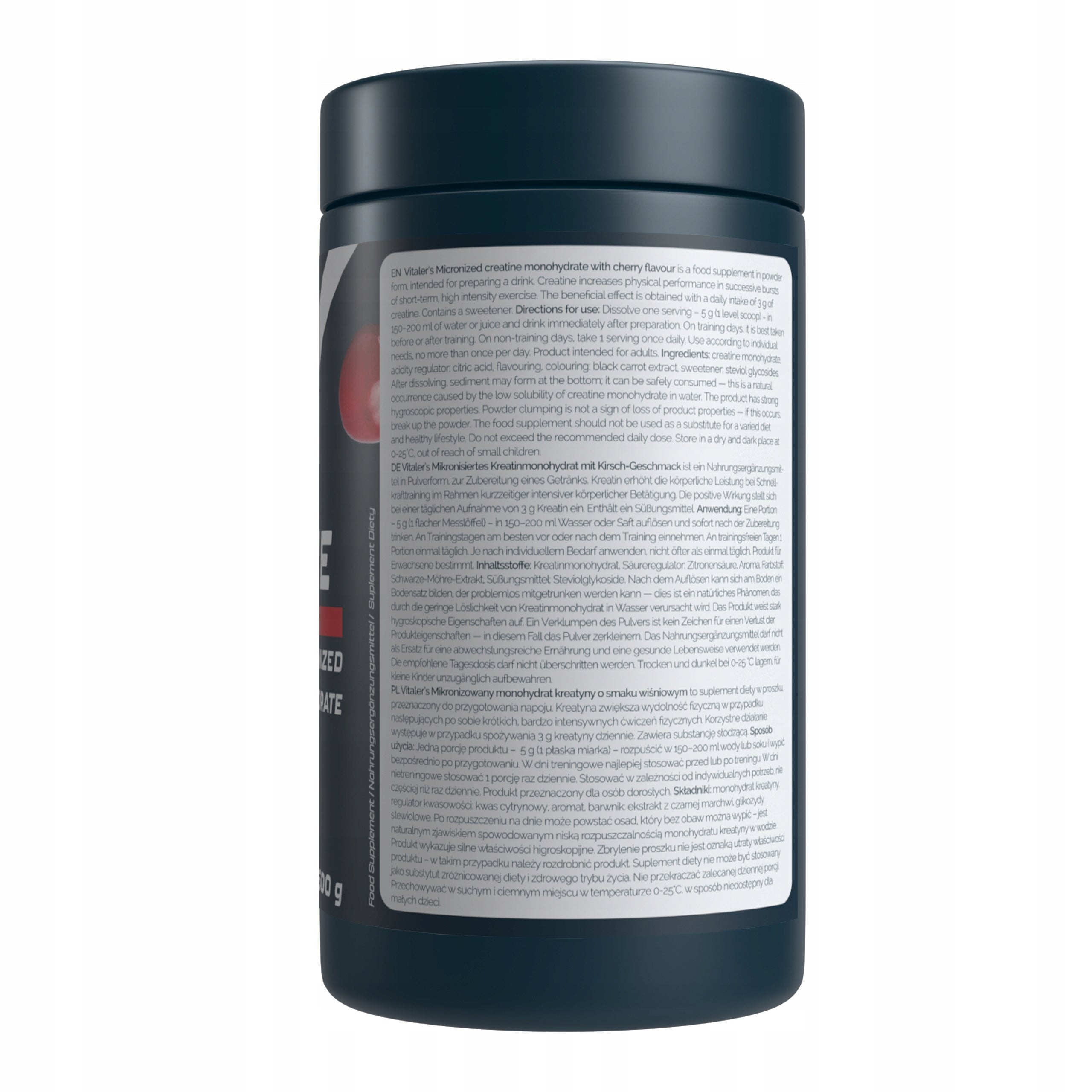 Creatine Cherry Creatine Monohydrate Vegan 100 servings Pump Power 500g Packaging status original