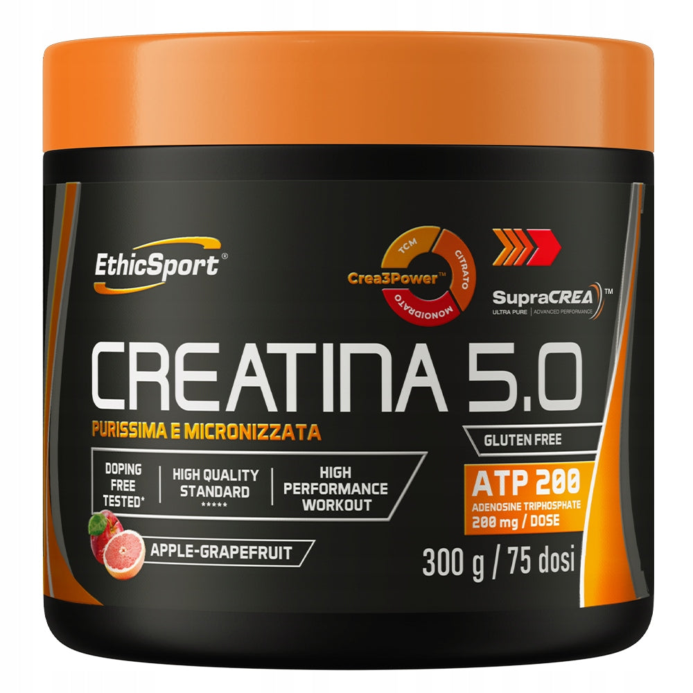 Creatine EthicSport Creatina 5.0 300 g taste of green apple and grapefruit