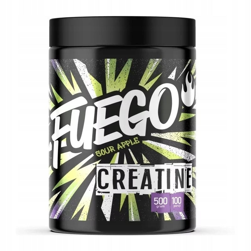 Creatine MONO FUEGO 500 g Sour Apple CREATINE MONOHYDRATE Expiration date at least six months from the date of purchase