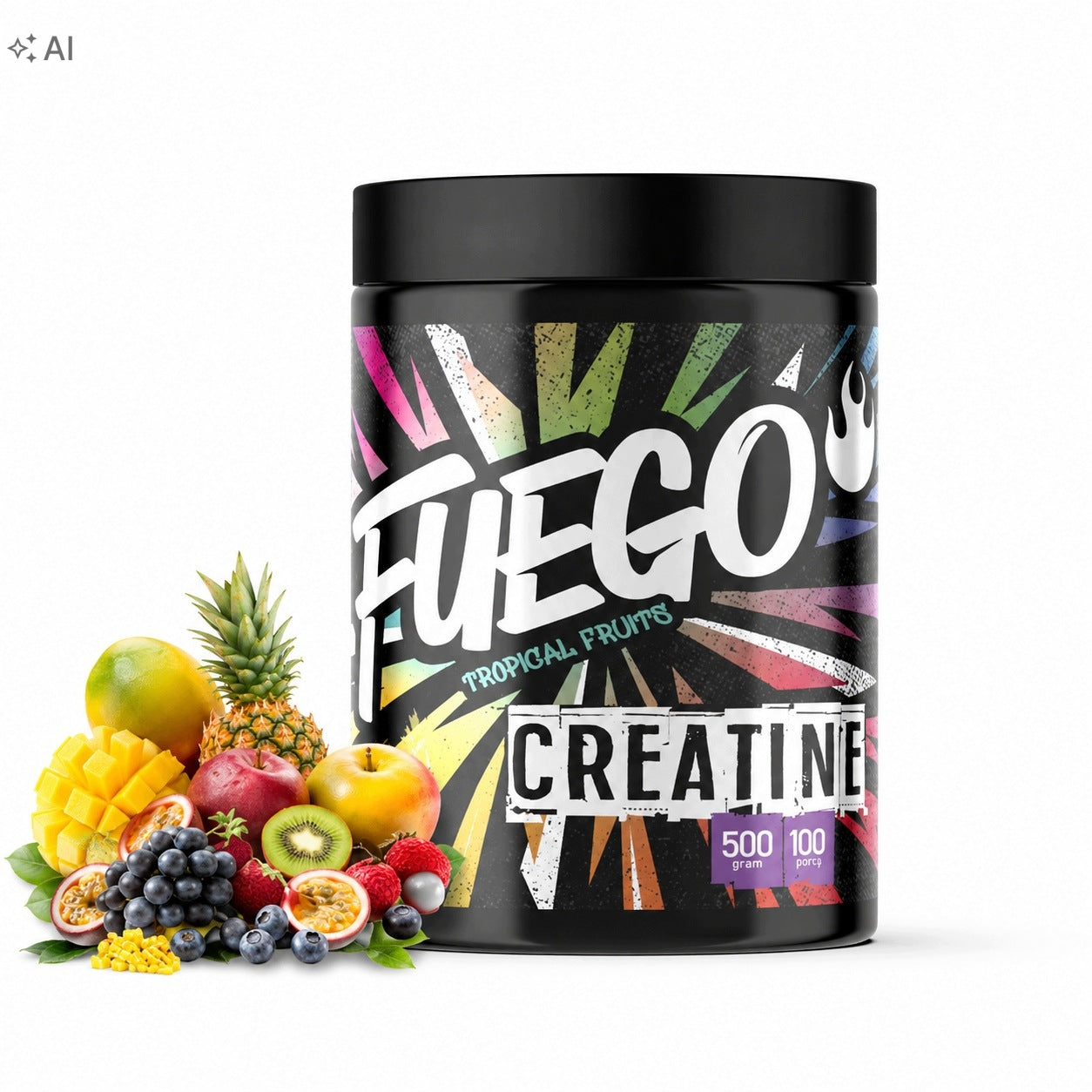 Creatine MONO FUEGO 500 g Tropical CREATINE MONOHYDRATE