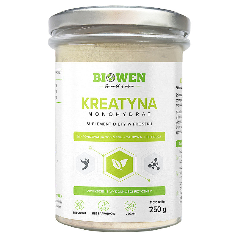Creatine Monohydrate 200 MESH Biowen Strength Muscle performance and regeneration