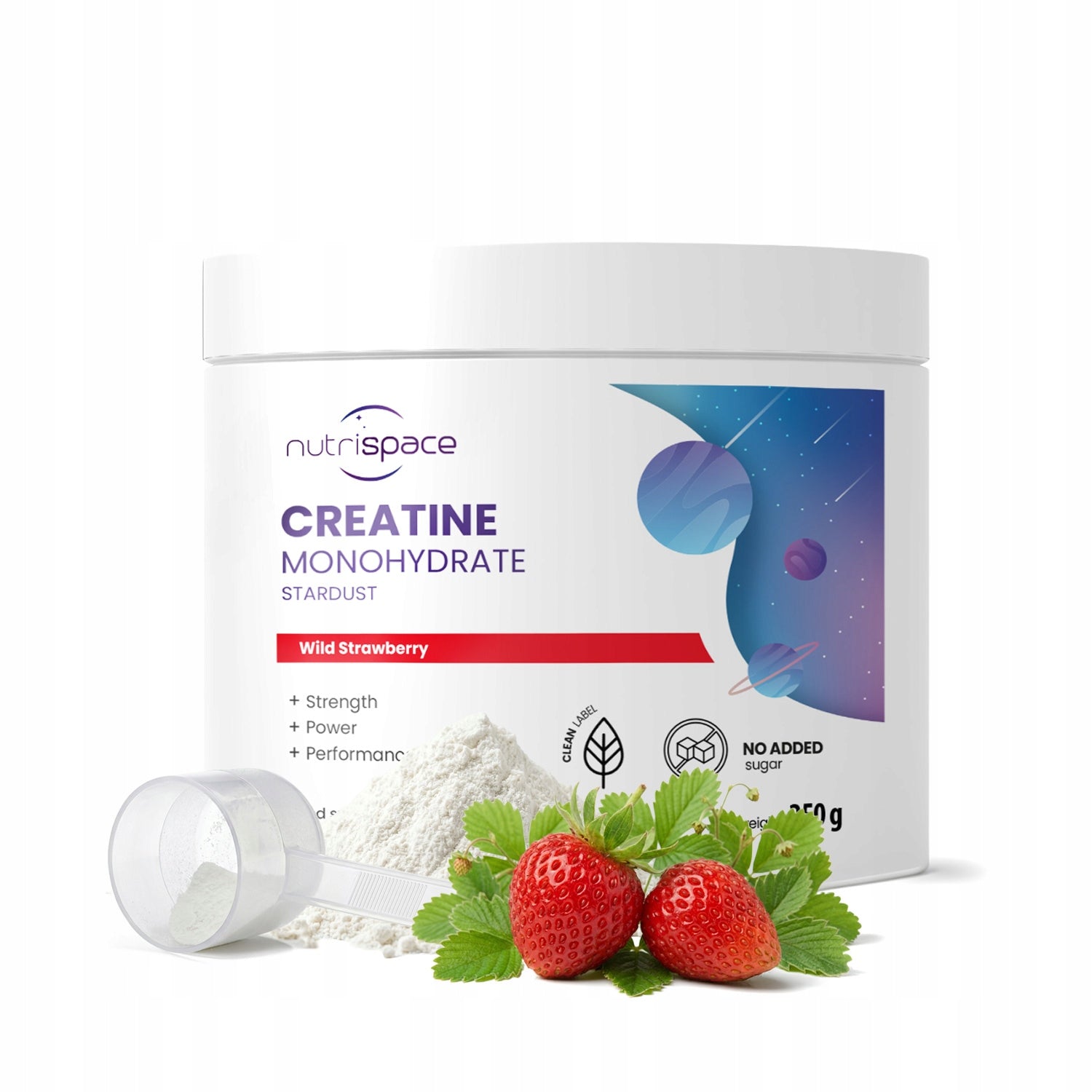 Creatine Monohydrate 250g Level Muscle Strength Power Nutrispace Stardust