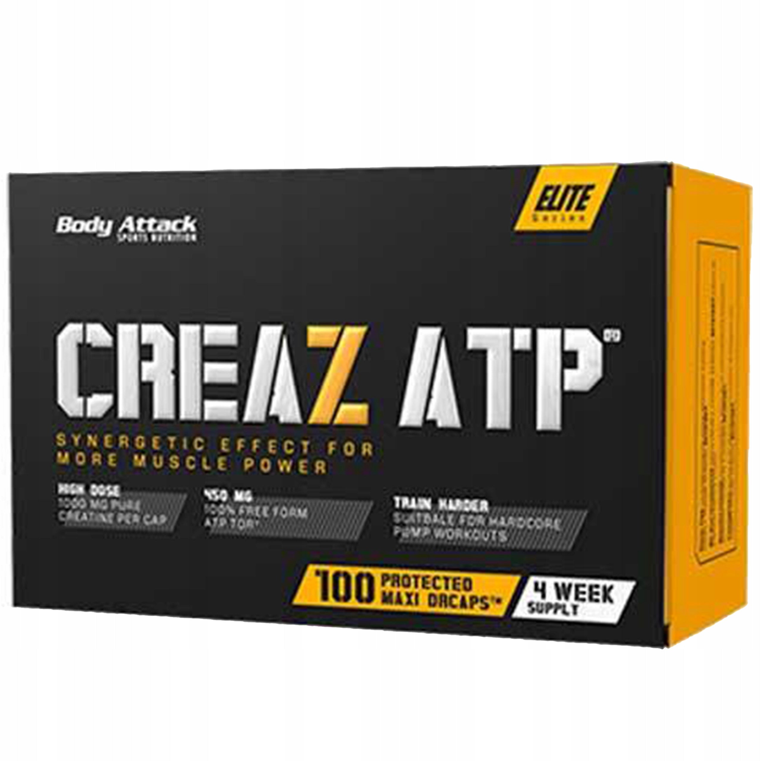 Creatine Monohydrate BODY ATTACK CREAZ ATP 100 Kaps Strength Mass Energy