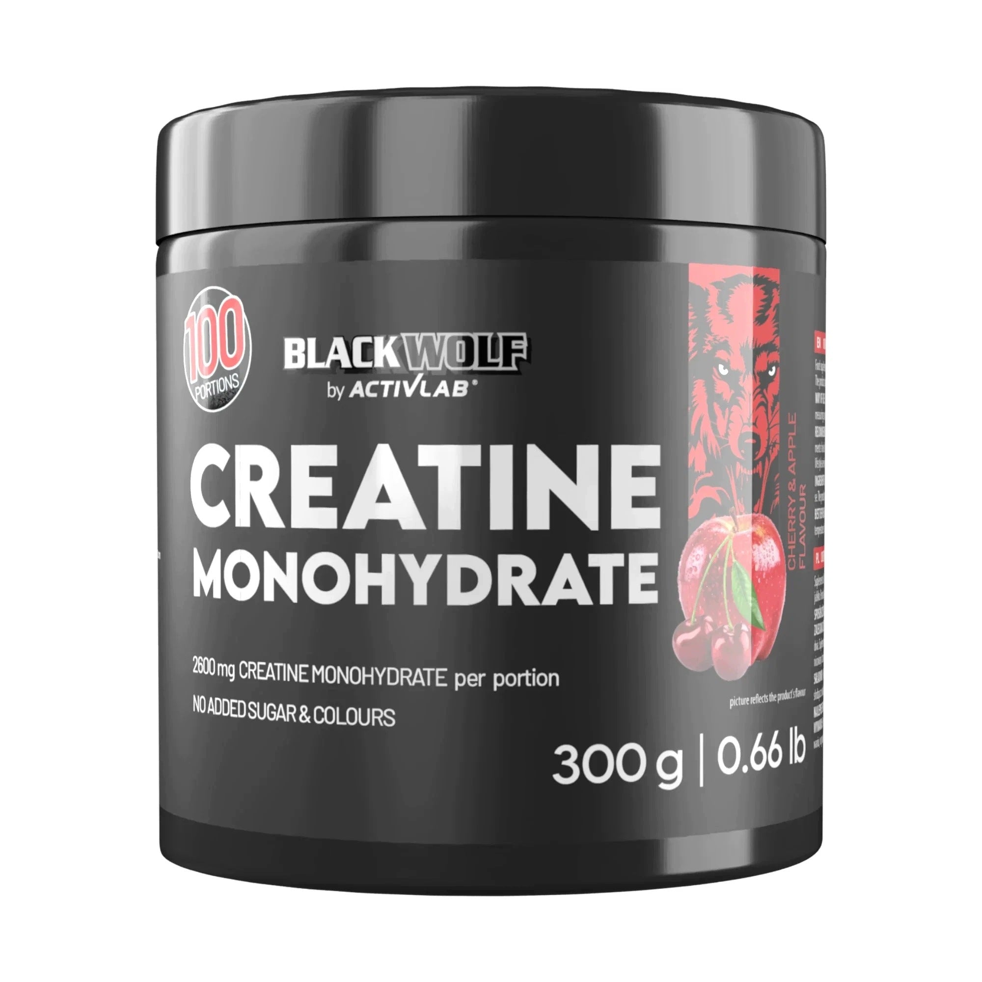 Creatine Monohydrate Black Wolf Cherry-Apple 300 g