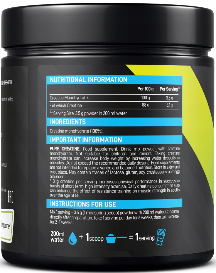 Creatine Monohydrate VPLab 300 g 85 Servings Strength Training Muscle Support Expiration date at least six months from the date of purchase
