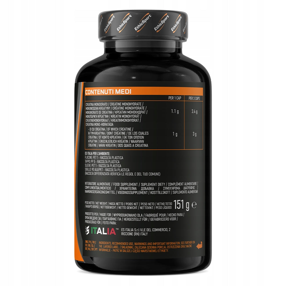 Creatine capsules EthicSport Creatina 120 capsules Packaging status original