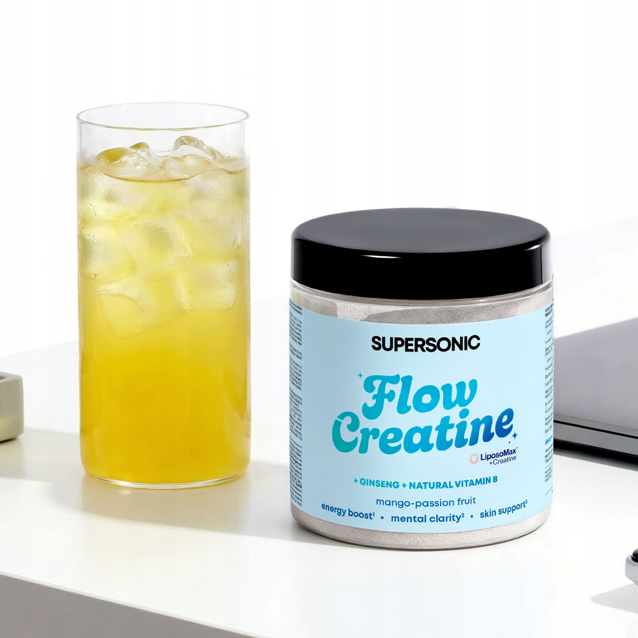 Creatine liposomal monohydrate SUPERSONIC FLOW CREATINE mango-passion fruit Packaging status original