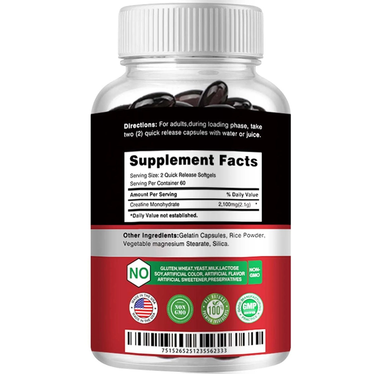 Creatine monohydrate – testosterone booster, supplement for people training Expiration date at least 1 year from the date of purchase