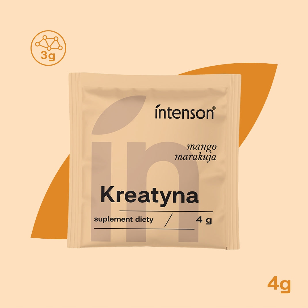 Creatine powder Intenson SACHETS 15X 4G WITHOUT SUGAR taste MANGO-PASSION FRUIT Expiration date not specified