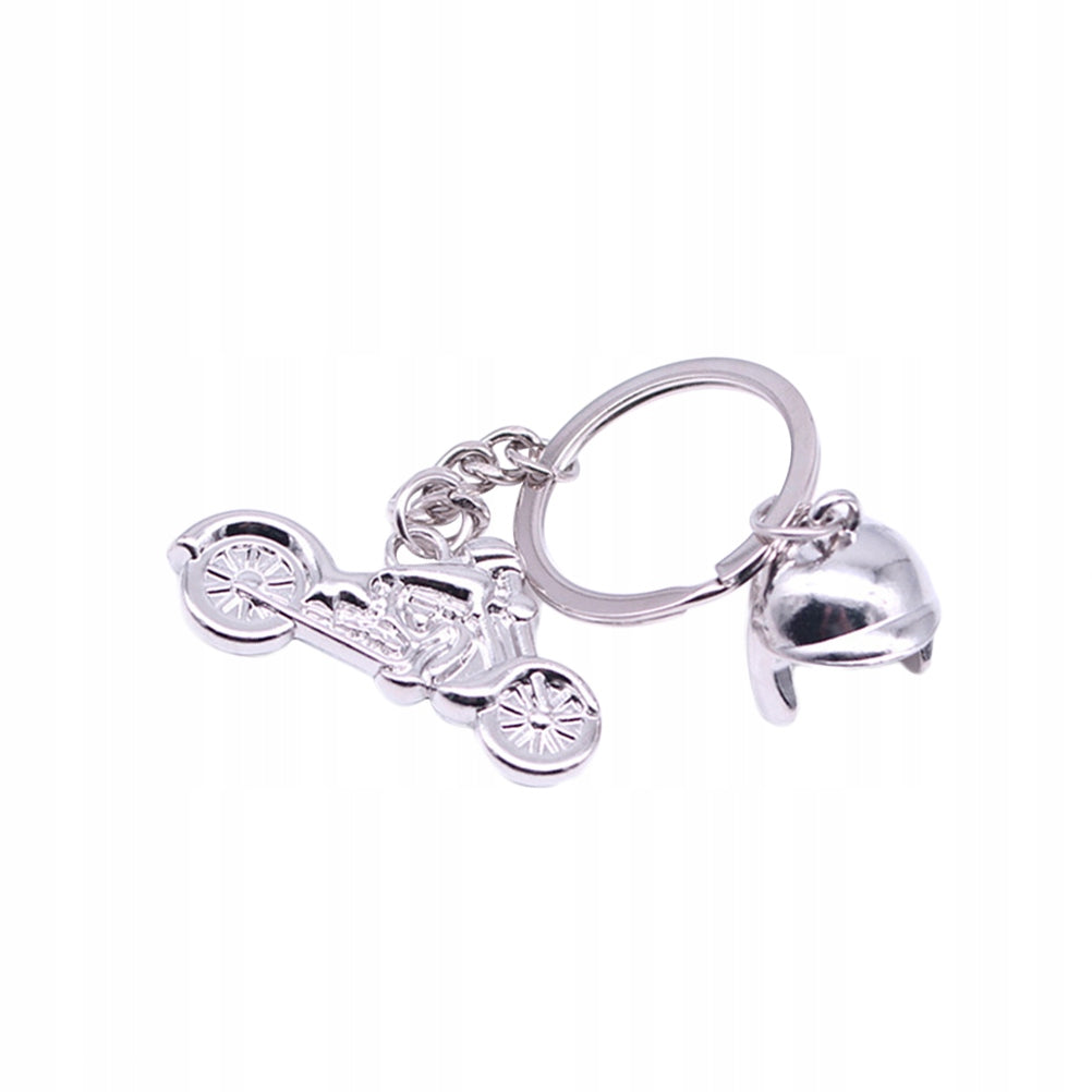 Creative Silver Motorcycle Helmet Metal Keychain Perfect Gift Manufacturer no brand