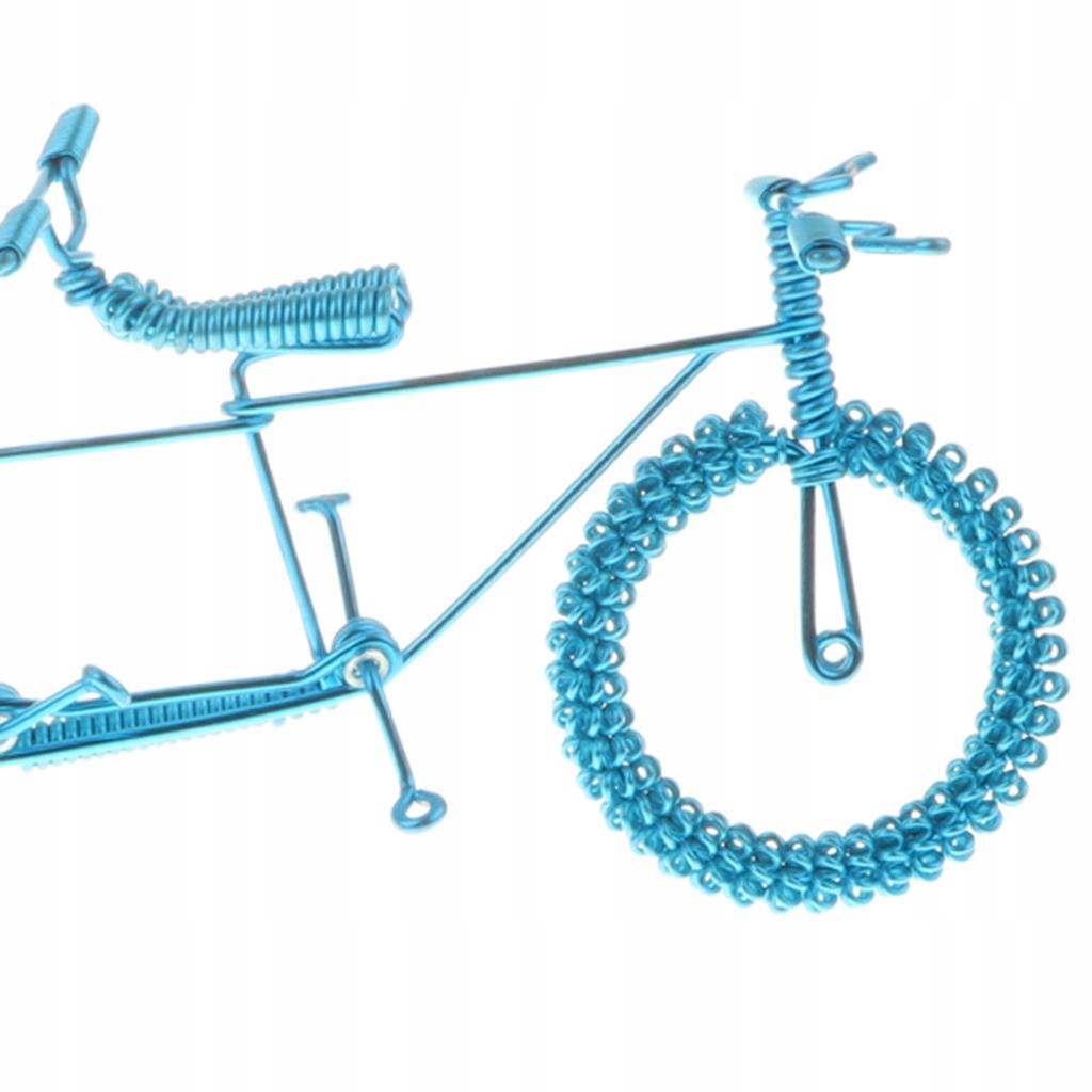 Creative Tandem Bicycle Model Metal Craft Bike Figurine Home Blue Packaging status original