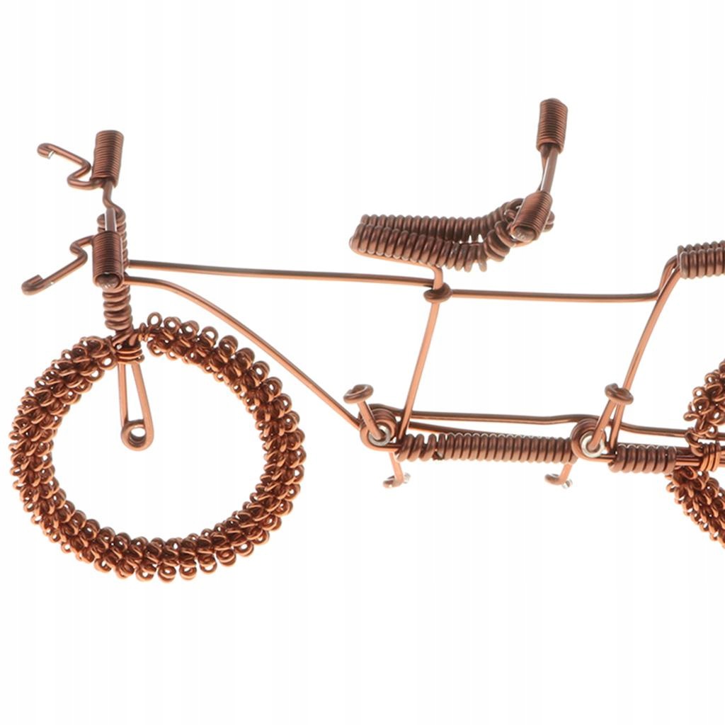 Creative Tandem Bicycle Model Metal Craft Bike Figurine Home Coffee Brand no brand