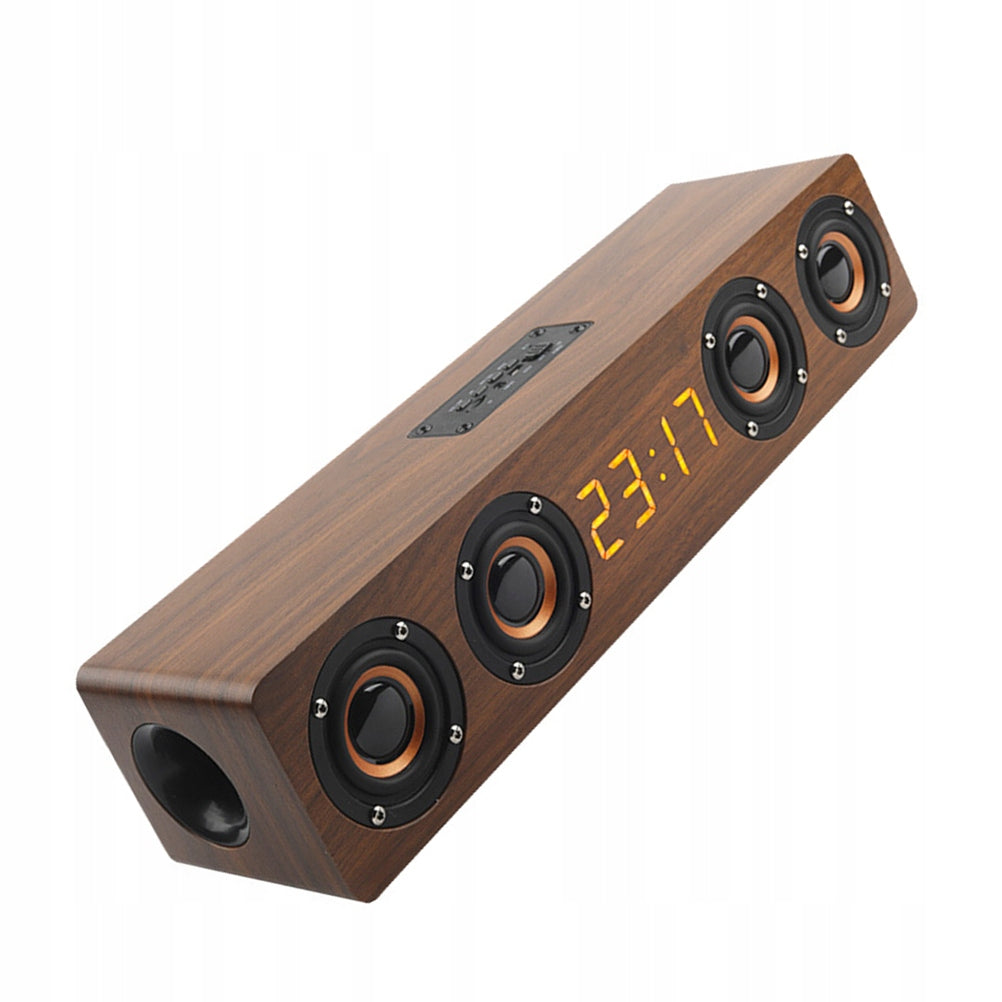 Creative Wood Speaker with LED Clock and Wireless Connectivity Brand no brand