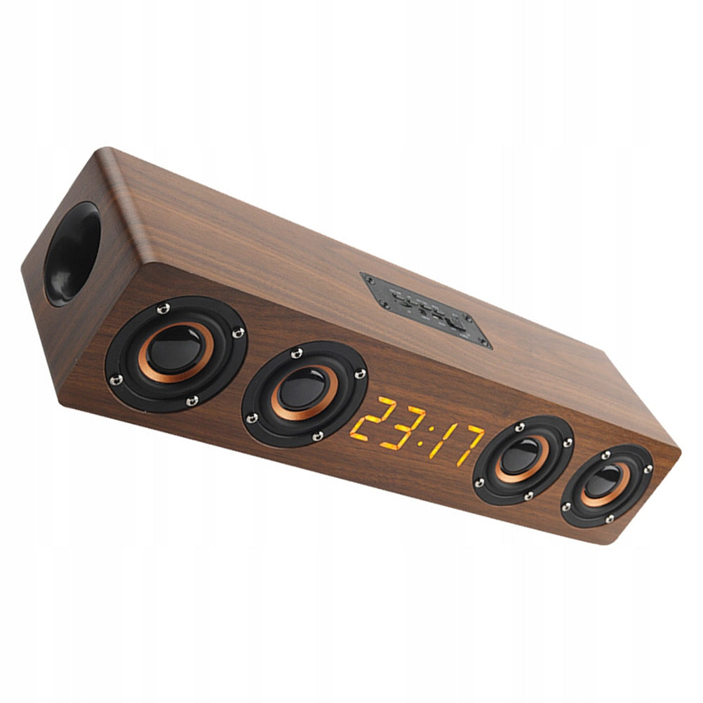 Creative Wood Speaker with LED Clock and Wireless Connectivity Model other
