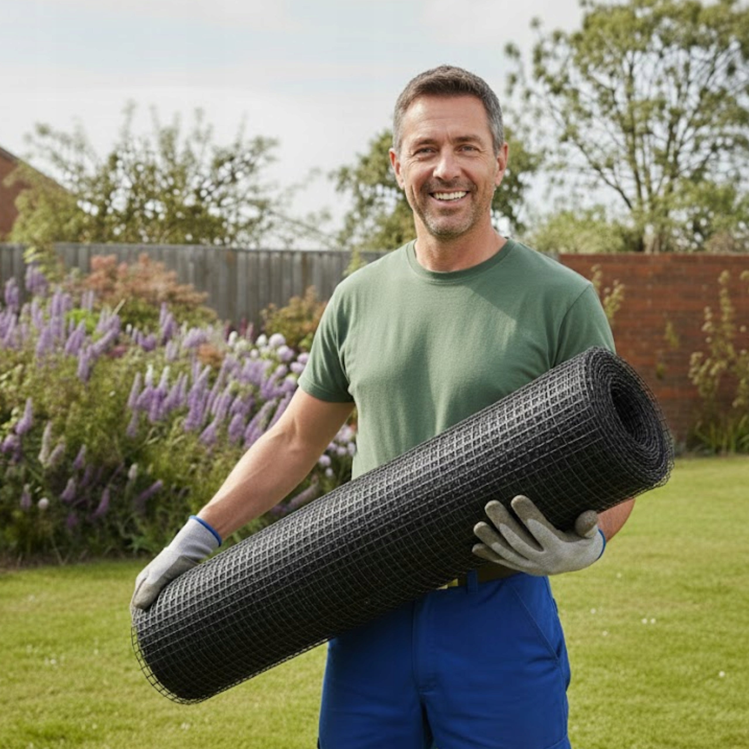 Crete Mesh 25g 1x20m Black PP Eyelet 12x12mm Under Lawn Durable Use Against moles