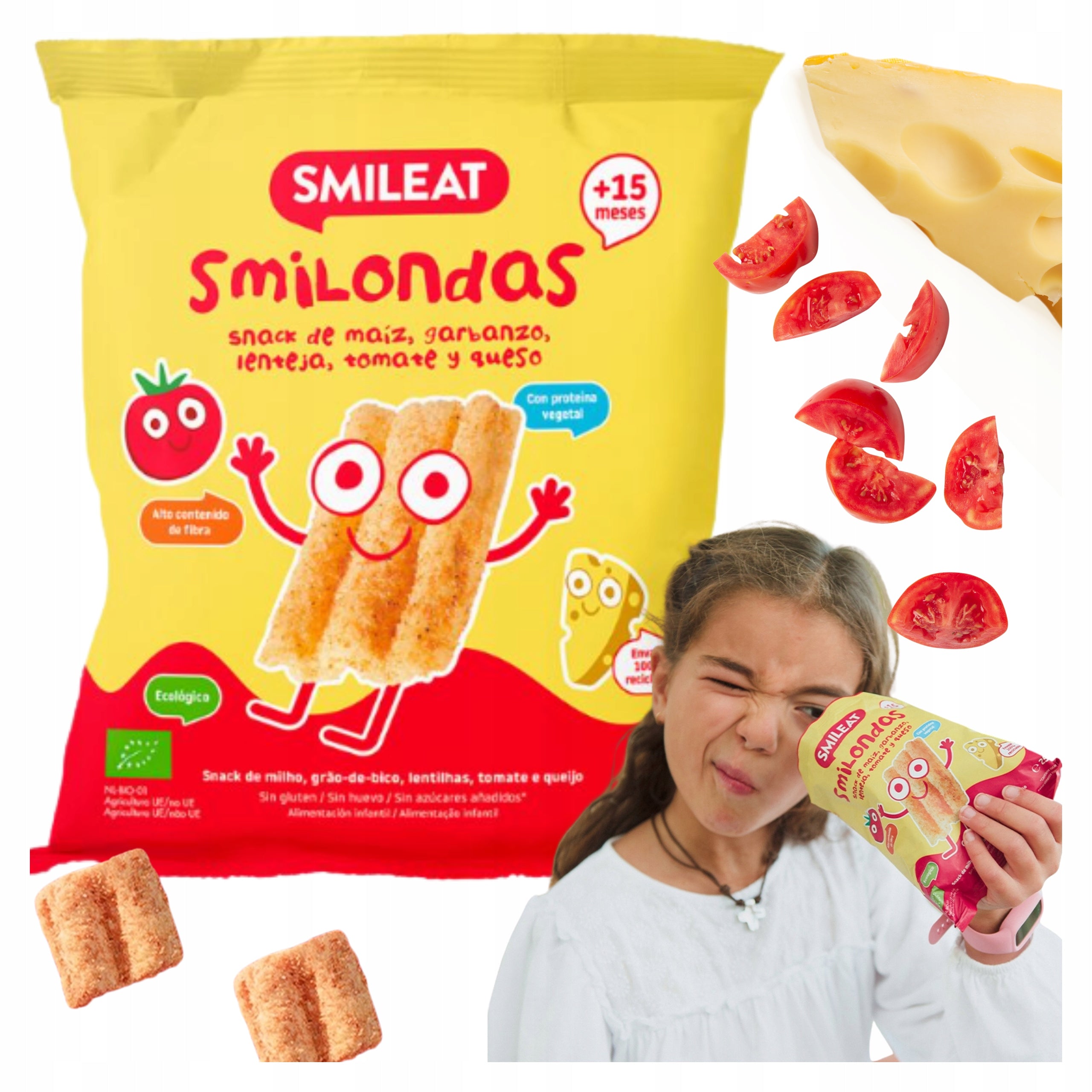 Crisps Smileat Smilondas Bio Tomato Cheese Baby Snack After 15M 25G