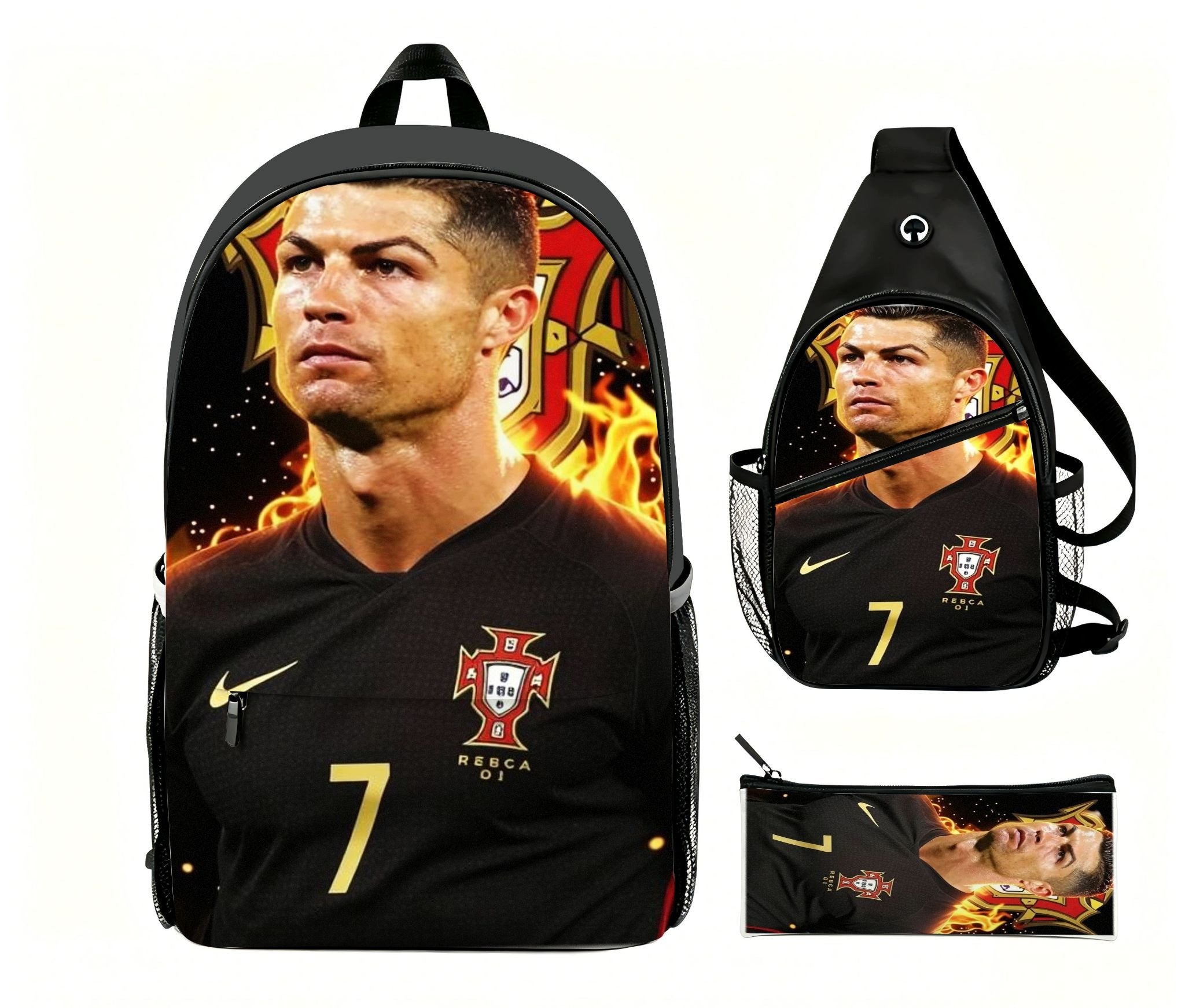 Cristiano Ronaldo Portugal 7 Backpack Set - 3-Piece Track Collection