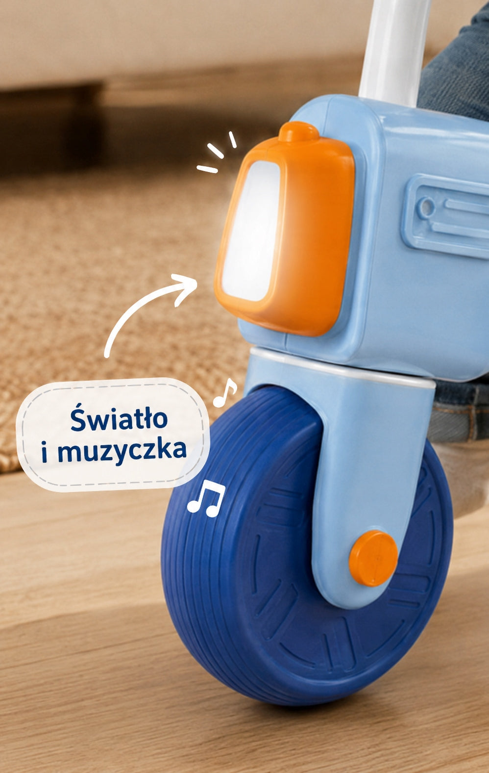 Cross Country Bike Ride-On Sound Light 18m+ Blue WOOPIE BABY Brand Woopie