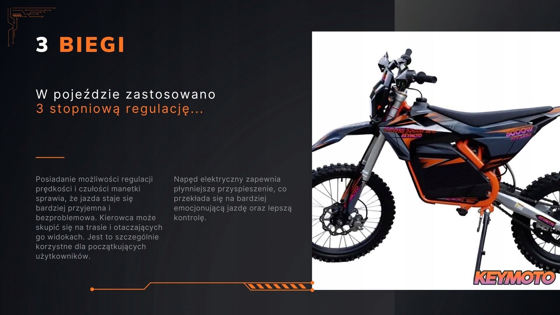 Cross ELECTRIC 5000W 72V 32Ah Keymoto WHEELS 19/16 Inch Li-Ion LED Manufacturer code Cross Elektryczny 5000W 19/16'