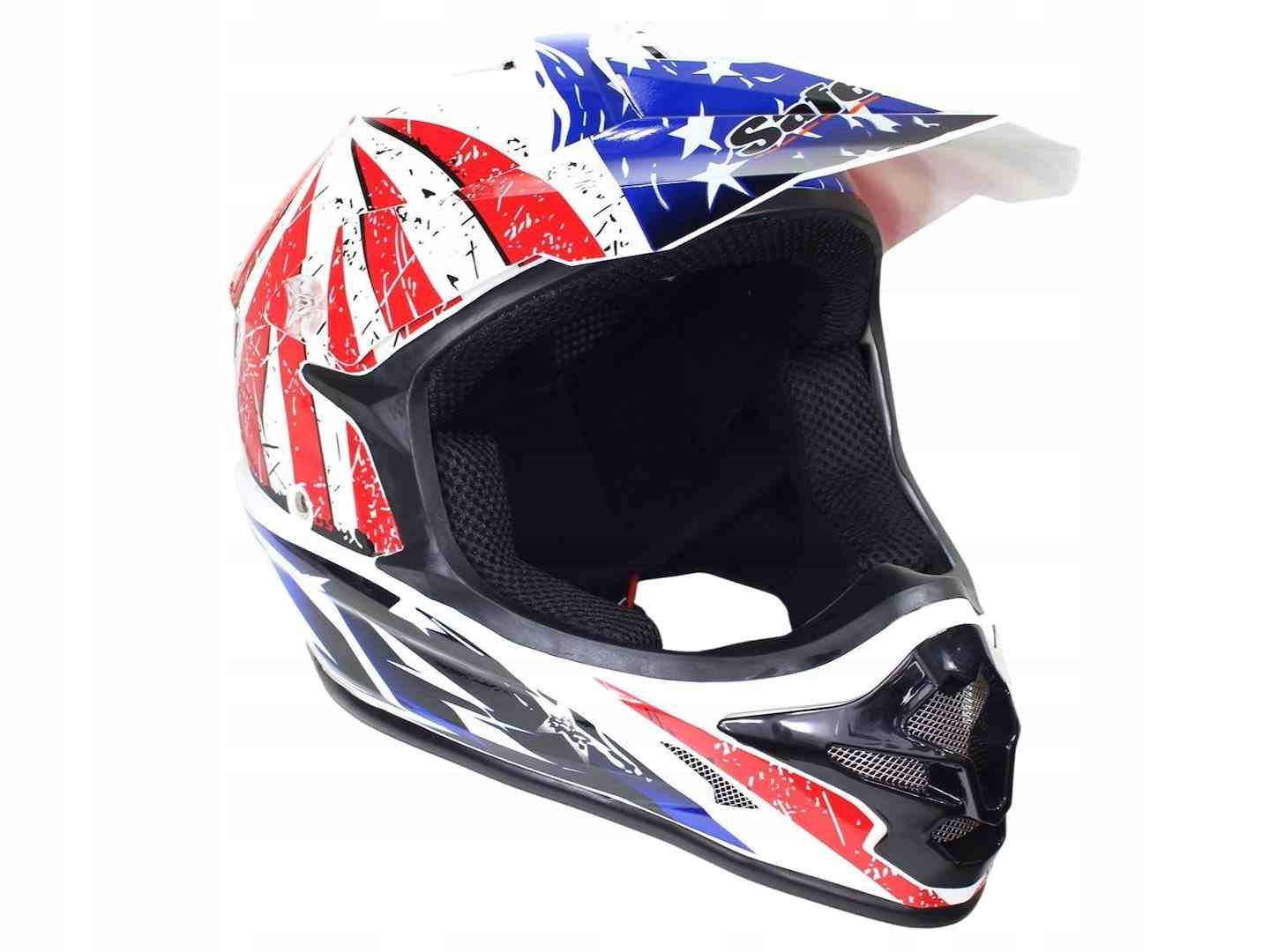 Cross/Enduro Helmet Safebet HF-115 White M size 57-58 (No ECE) Packaging status original