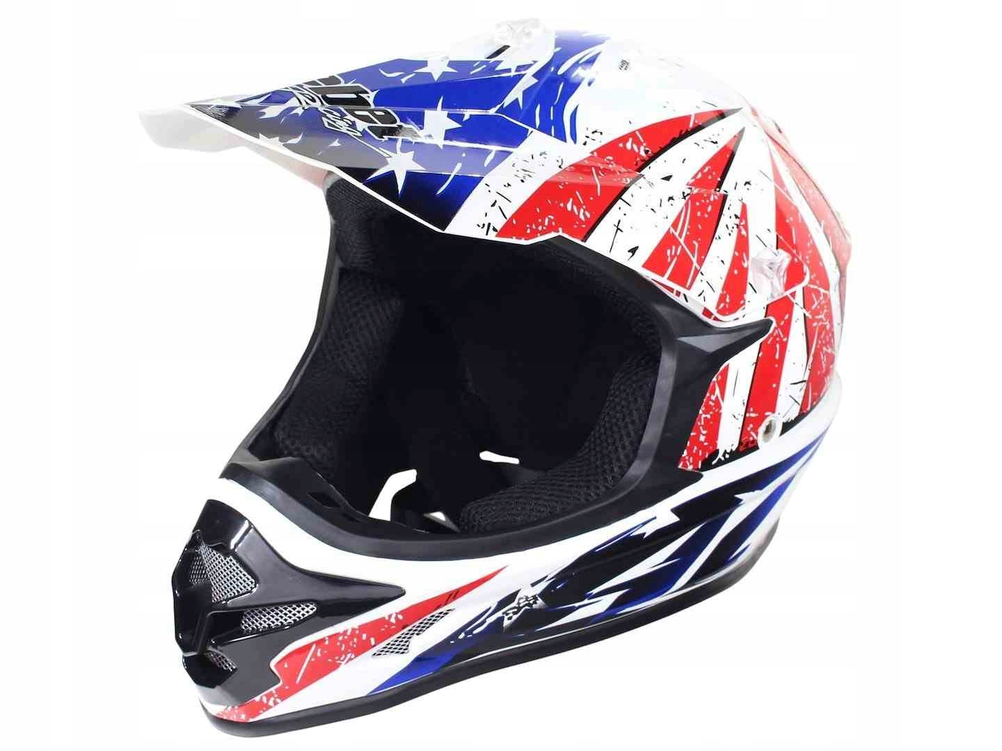 Cross/Enduro Helmet Safebet HF-115 White M size 57-58 (No ECE)