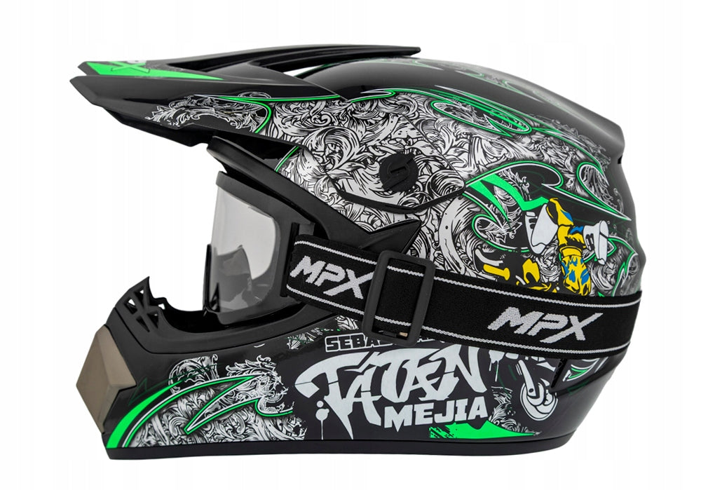 Cross Helmet Black XL Goggles for Corss Quad ATV Enduro BMX MTB Scooter Manufacturer's catalog number MCGKZ04029