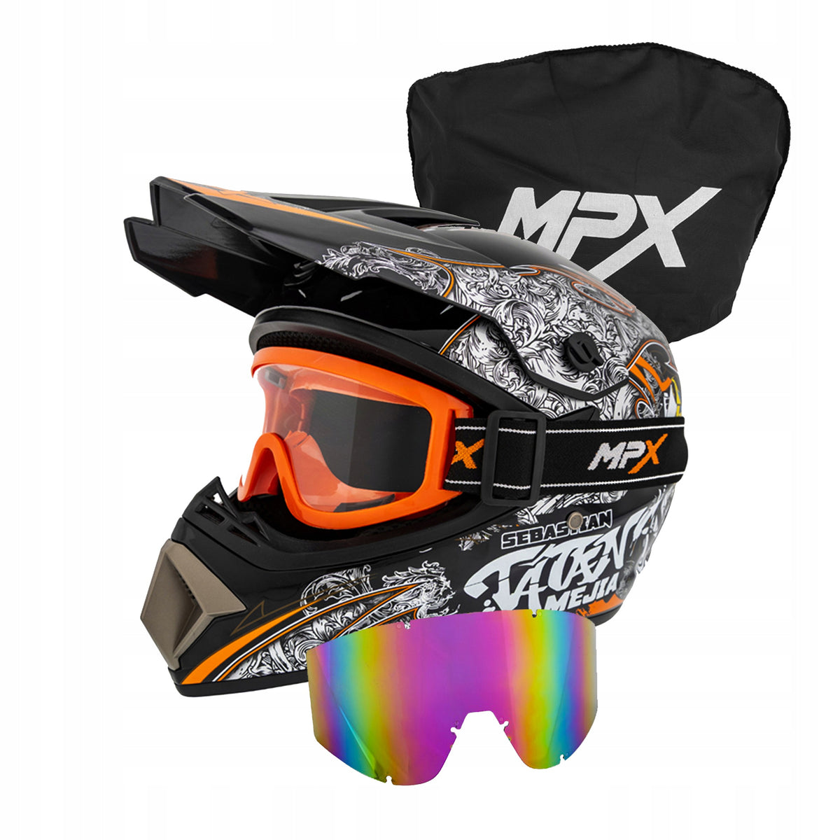 Cross Helmet Goggles Quad ATV Enduro Scooter Electric BMX S 55-56cm Manufacturer's catalog number MCGKZ04006