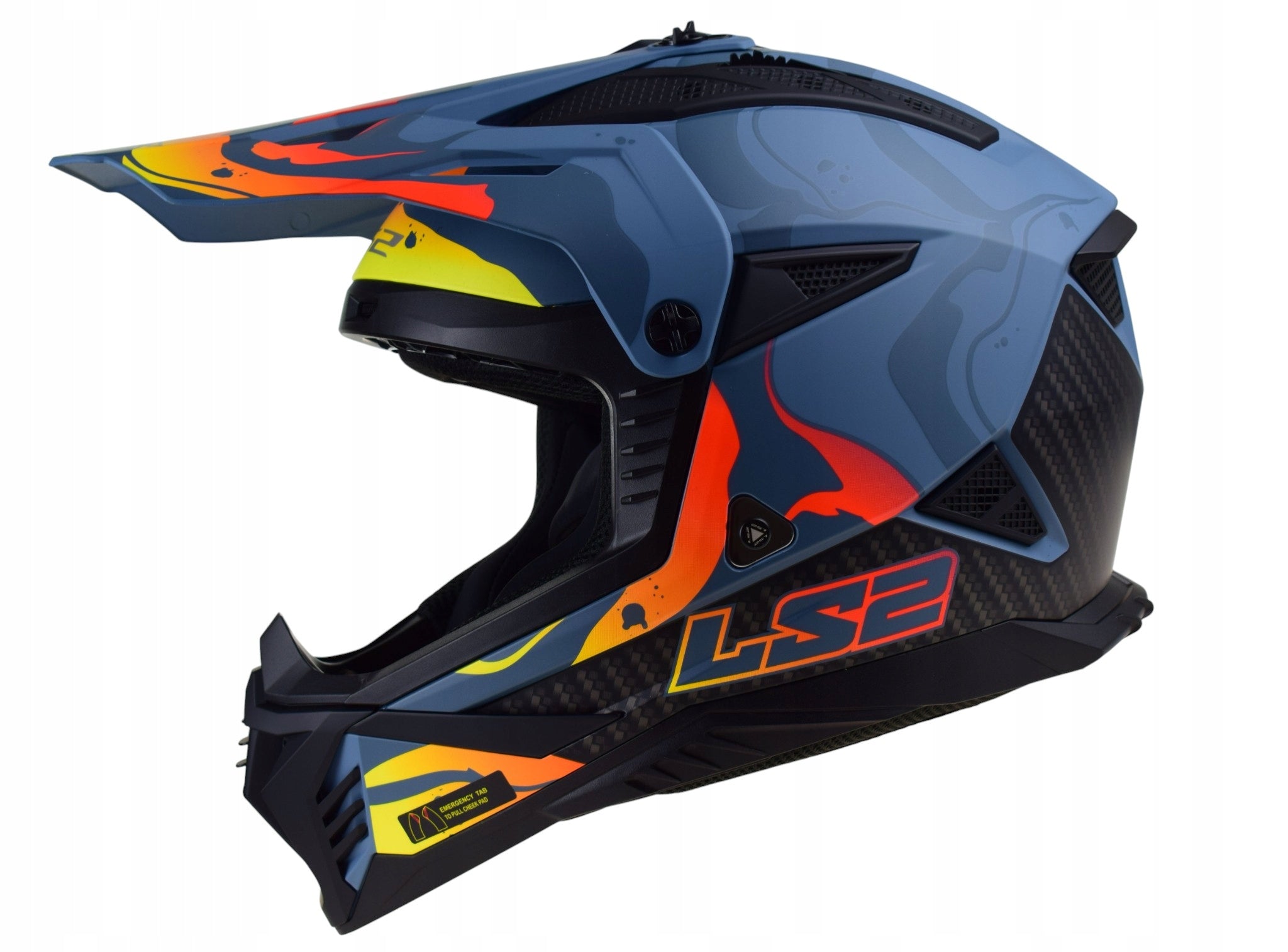 Cross Helmet LS2 MX708 Fast II Wash Matt Dark Grey Enduro + GOGGLES r.M Manufacturer LS2