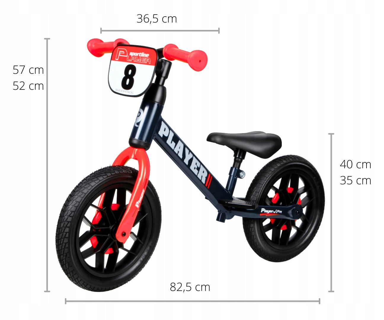 Cross-country bike for children from 3 years old rider glowing wheels 12" Player Qplay Kid's age 3＋ years