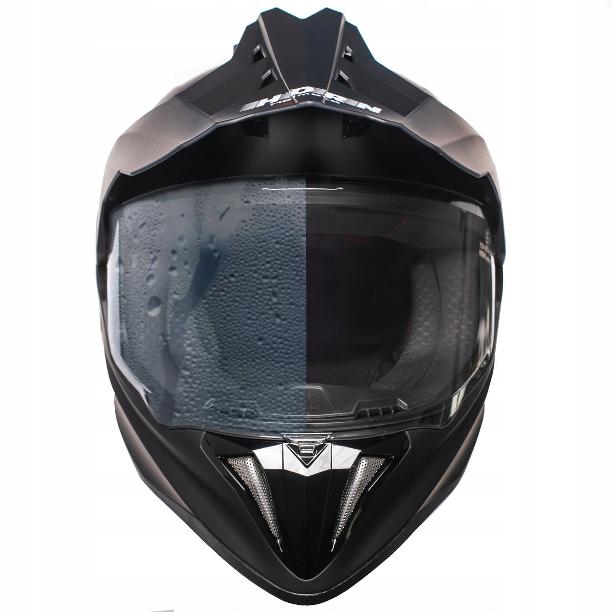 Cross enduro motorcycle helmet HORN XS 53-54 antifog glass + goggles ECE 22.06 Packaging status original
