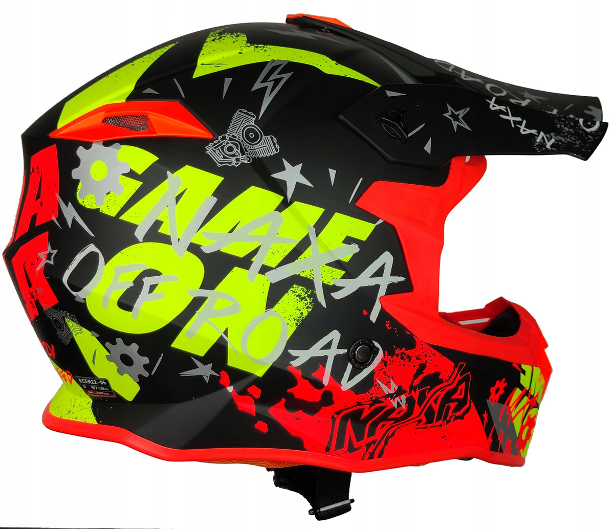 Cross enduro motorcycle helmet Naxa C9/P/ ROZ XL-orange yellow Manufacturer's catalog number C9/P/XL MAT