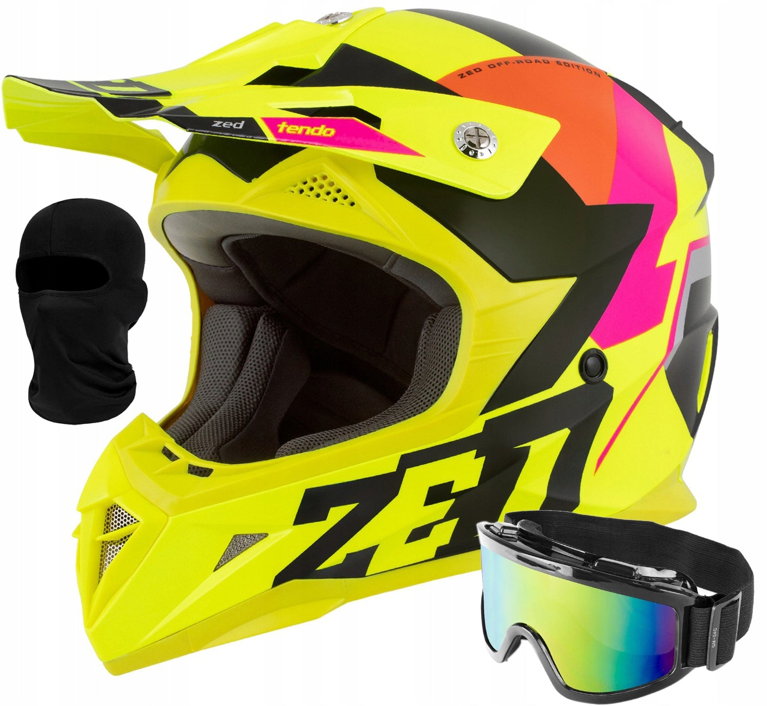 Cross enduro motorcycle helmet ZED X1.9 S ECE 22.06 + goggles for intercom