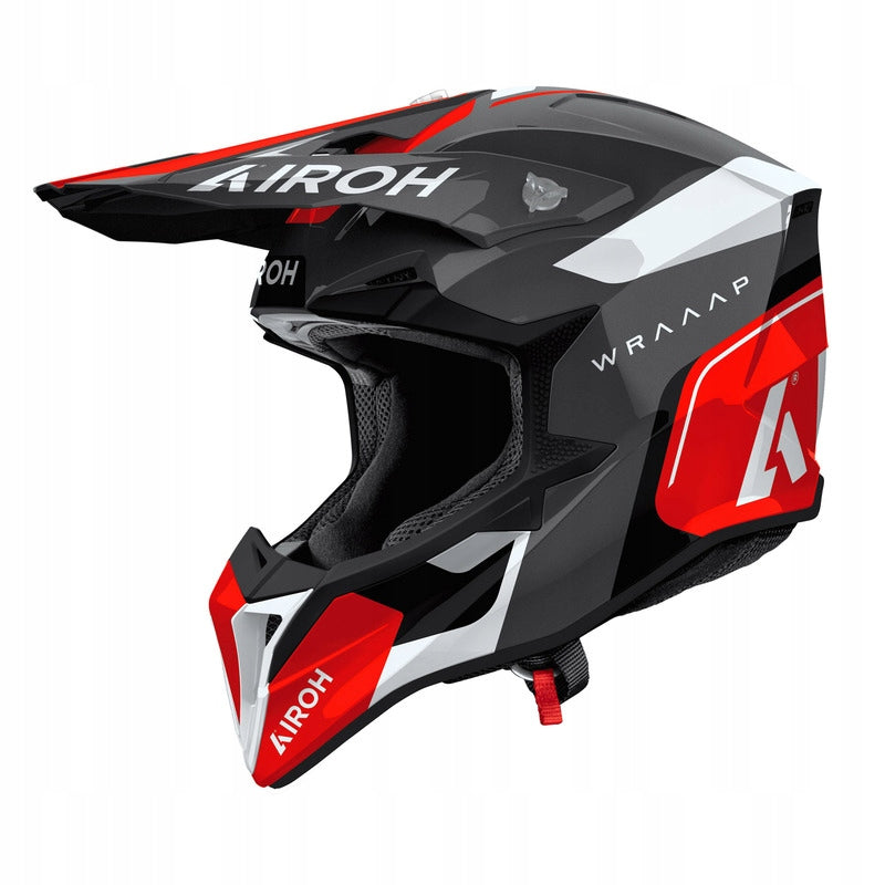 Cross helmet AIROH WRAAAP CONQUER red/gloss ros. L