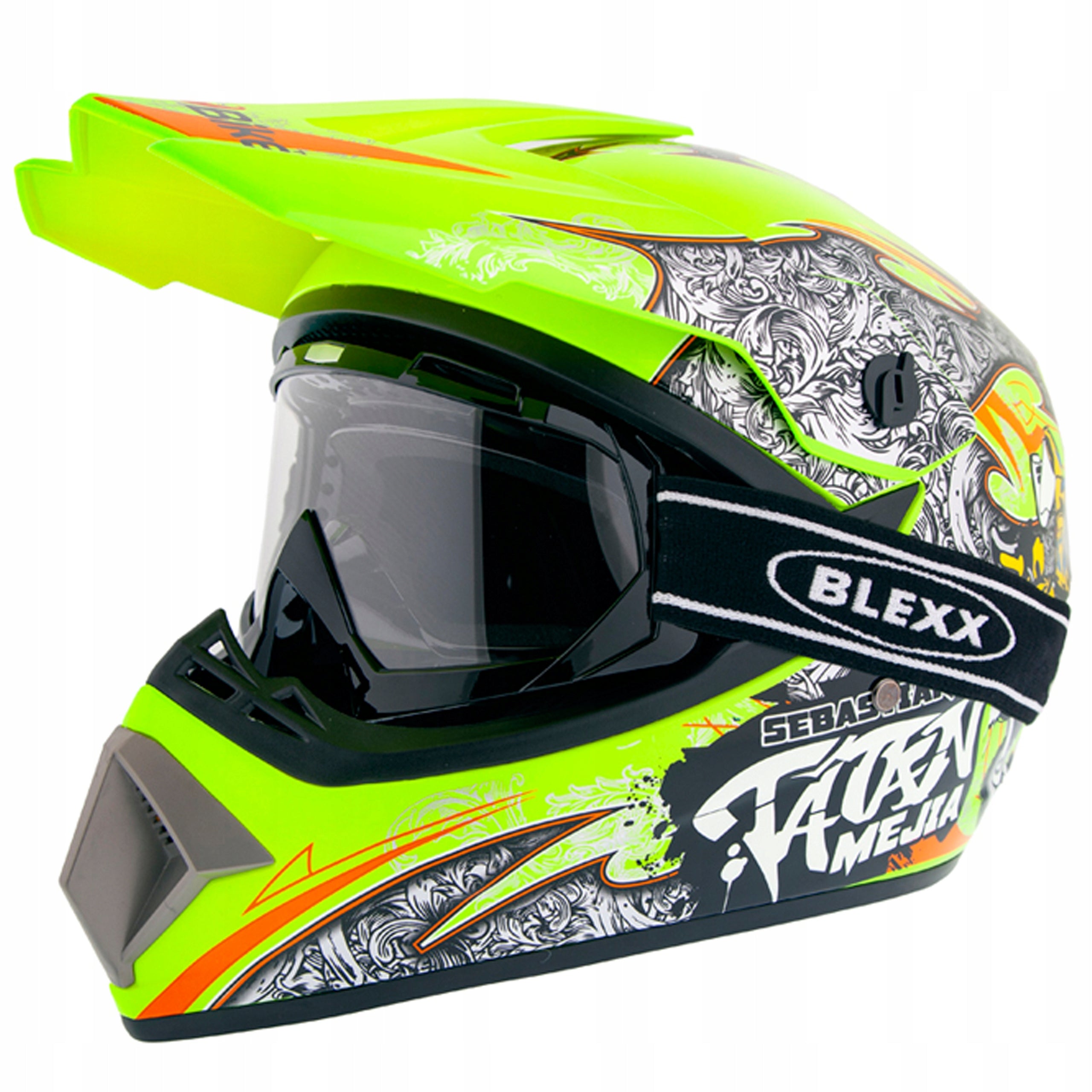 Cross helmet City-Bike 905 black yellow XS with goggles and gloves Manufacturer's catalog number MCGKZ00080