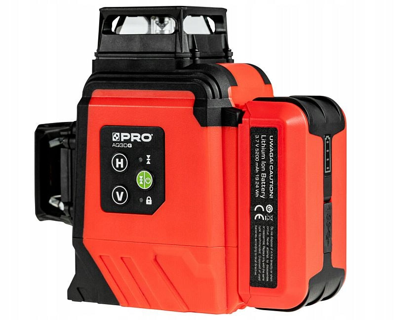 Cross laser 3x360 PRO AQ3DG 30m set plus green beam PRO L1207 Maximum working range 30 m