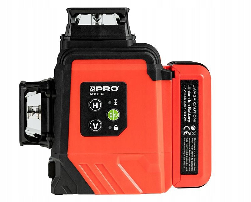 Cross laser 3x360 PRO AQ3DG 30m set plus green beam PRO L1207 Model AQ3DG