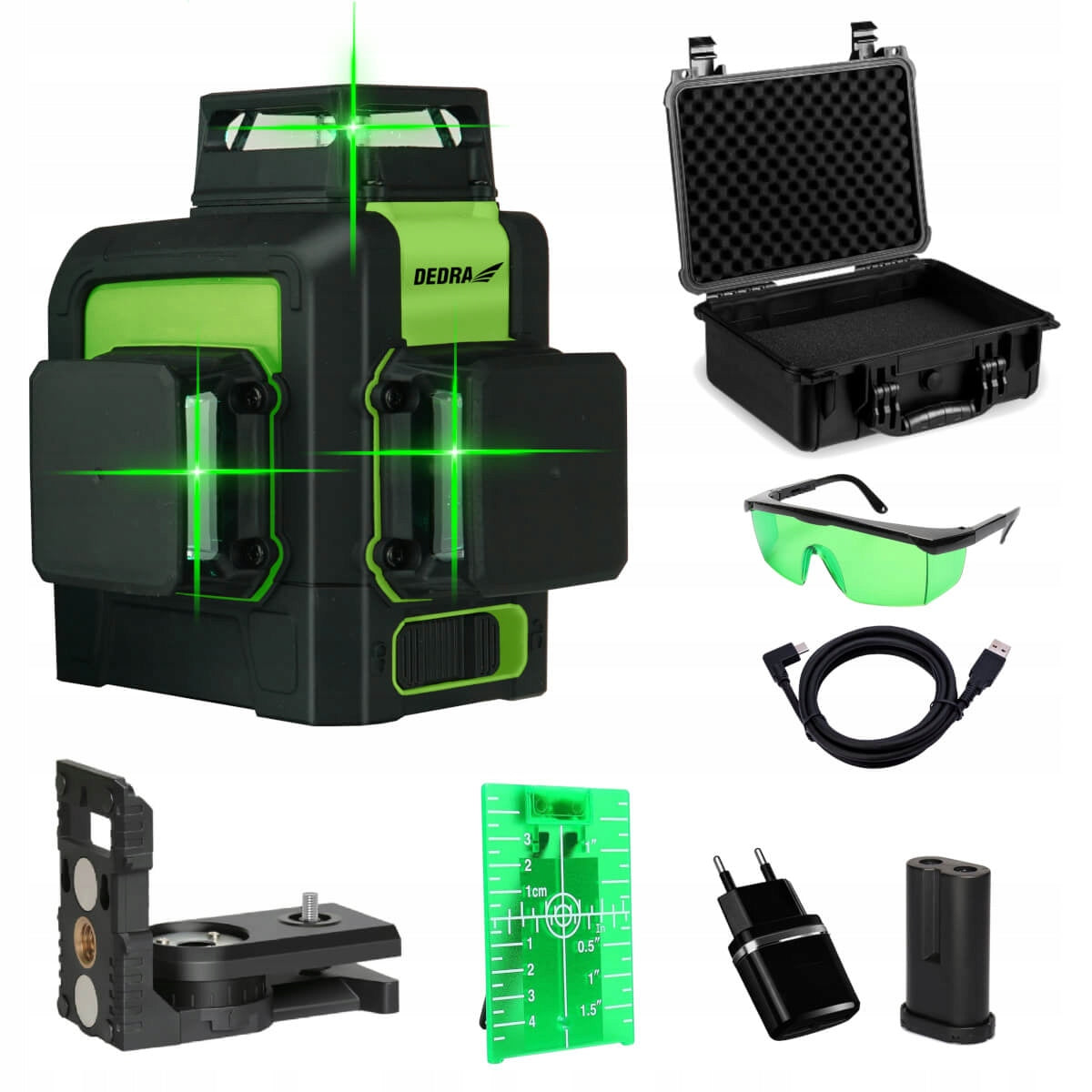 Cross laser Dedra MC0904 30m green beam