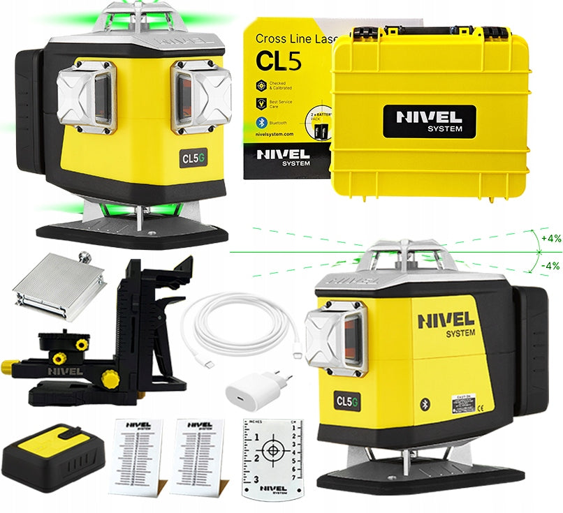 Cross laser green 4x360° drops Nivel System CL5G tripod patch sensor EAN (GTIN) 5908263352650