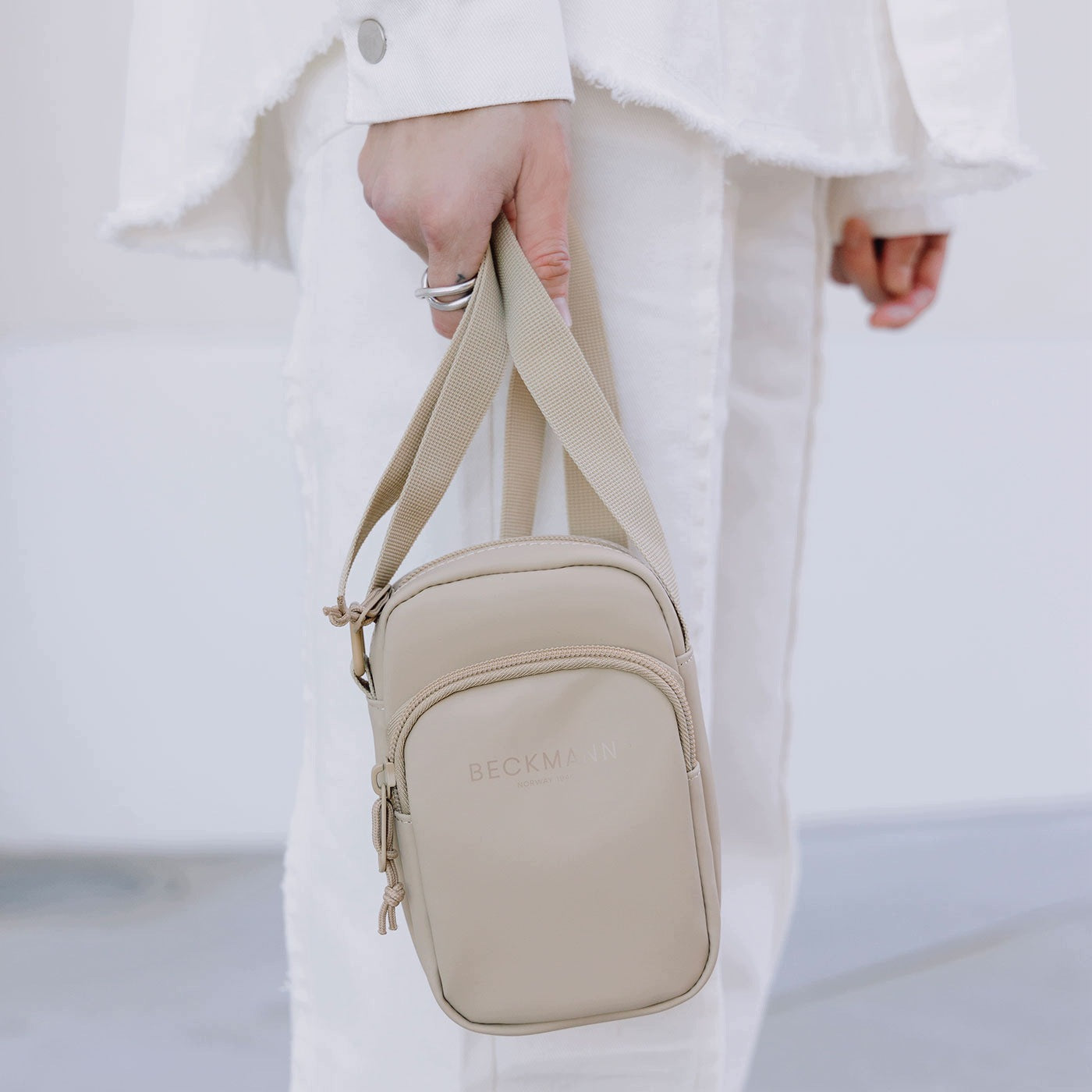 Crossbody Street Bag, Beige