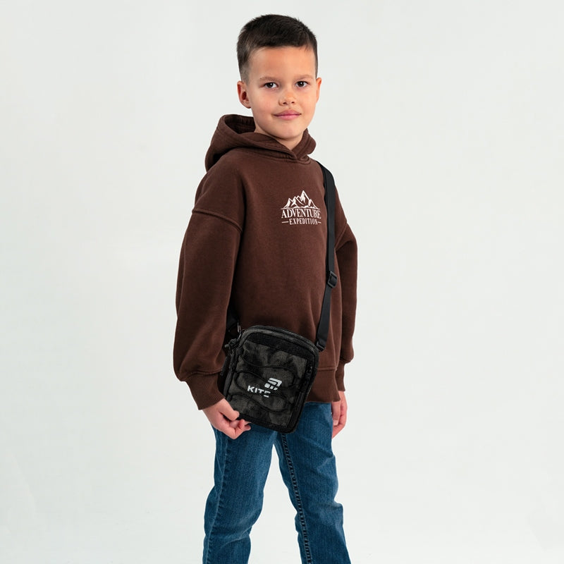 Crossbody shoulder strap bag toeba black denim for boys Kite Packaging status original